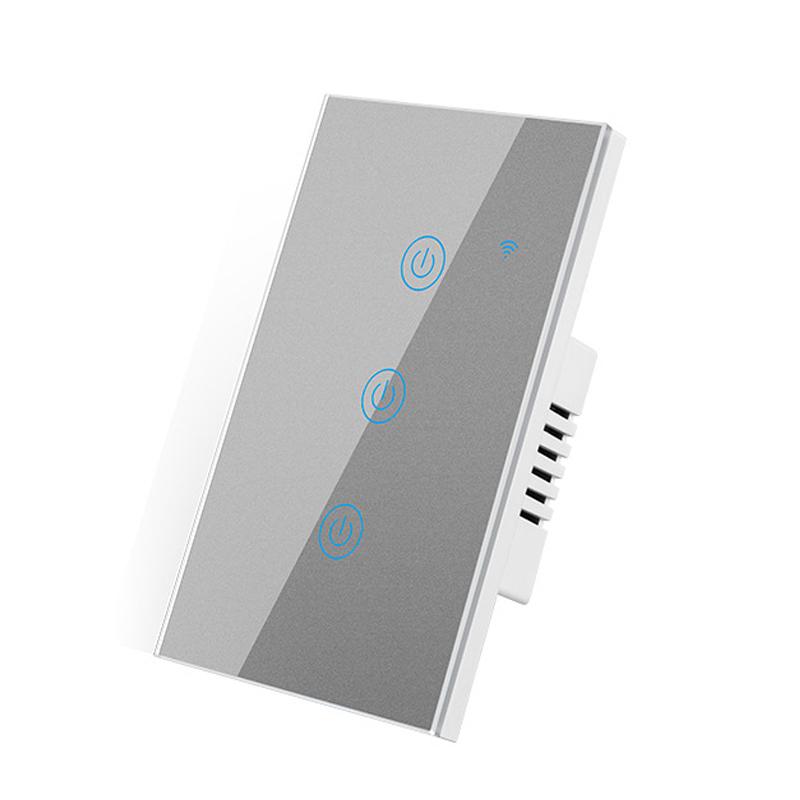 LangYeao Tuya WiFi US AU 1/2/3/4 Gang Smart Touch Wall Light Switch Work with Alexa and Google Home with Neutral Wire