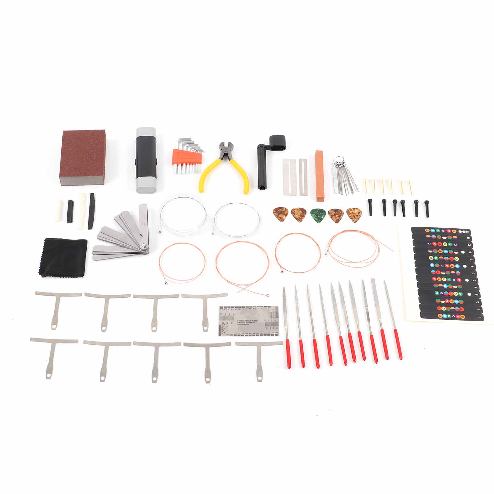 

Набор инструментов для ремонта гитары Профессиональное обслуживание Штифты для бриджей Шестигранный ключ Аксессуары Подарок