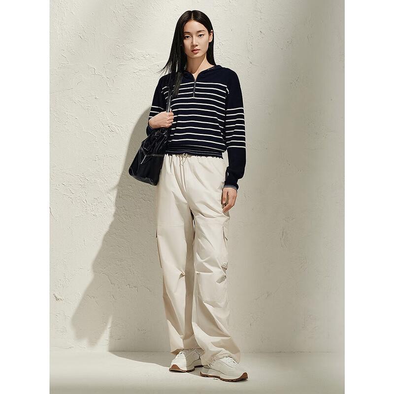 

JUZI ANNACO Женский полосатый вязаный свитер с капюшоном M