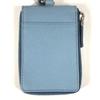 Prada With Strap Zip Around Logo 6 Keys Key Case Leather Blue