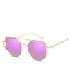 Women Brand Designer Metal Luxury Sun Glasses Retro Cat Eye Sunglasses Female  Blue Pink Vintage Fashion De S