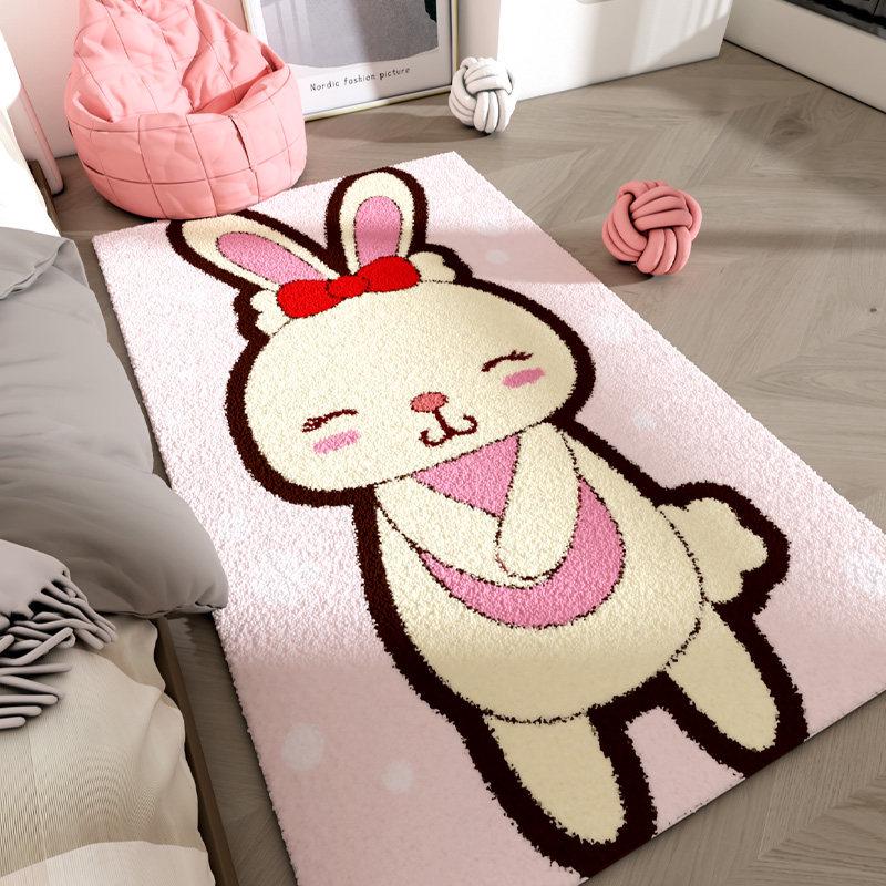 Cartoon Rabbit Sofa Blanket: Stain-Resistant, Wear-Resistant, Easy to Clean, Ideal for Living Room & Bedroom Decor