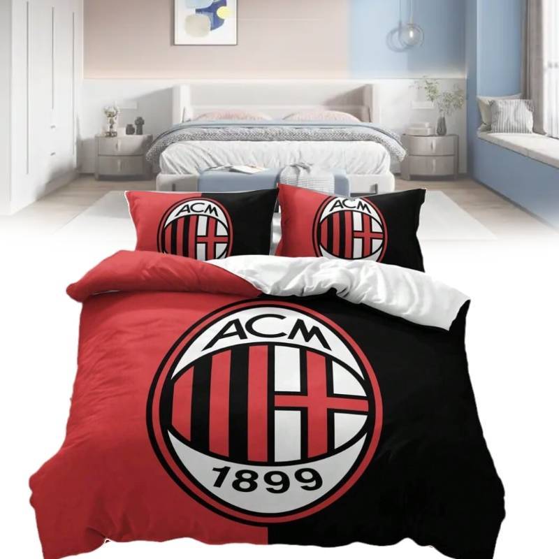 Logo Printed Team Series Three Piece Bedding Set Suitable For Daily Bedroom Use