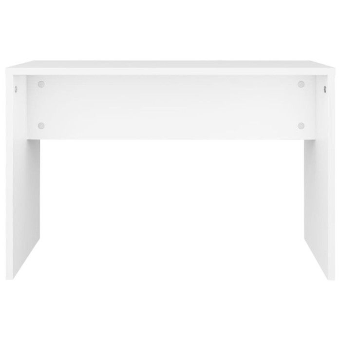 Toilet Stool - White - 70x35x45 Cm - Engineered Wood - Contemporary Design - 110 Kg Max