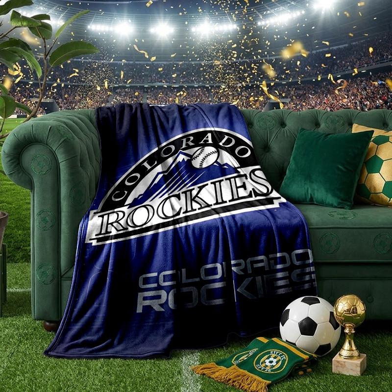 Colorado Baseball Blanket Lightweight Flannel Bedding Blanket Perfect for Travel, Camping, Living Rooms, Offices, Sofas, Fan Christmas gift