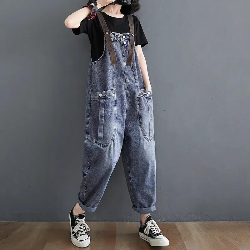Women's Fashion Loose Denim Jumpsuit