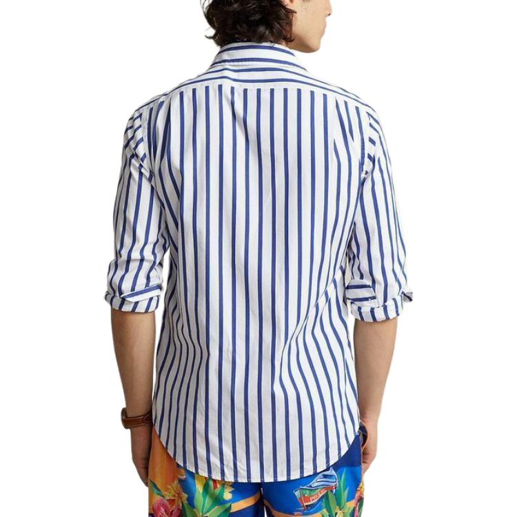 Polo Ralph Lauren SS24 Color Block Striped Button-Down Slim Fit Long Sleeve Shirt Men shirts Multicolor MNPOWOV16823313-400