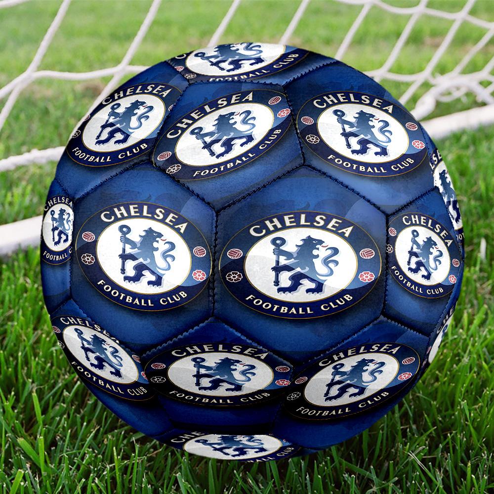 Chelsea F.C Print Size 5 Soccer Ball, Standard Match Football for Sports Game and Team Practice, Ideal Gift for Soccer Fans