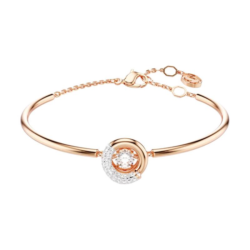 Swarovski Hollow design synthetic cubic zirconia bracelet for women rose gold 5692259
