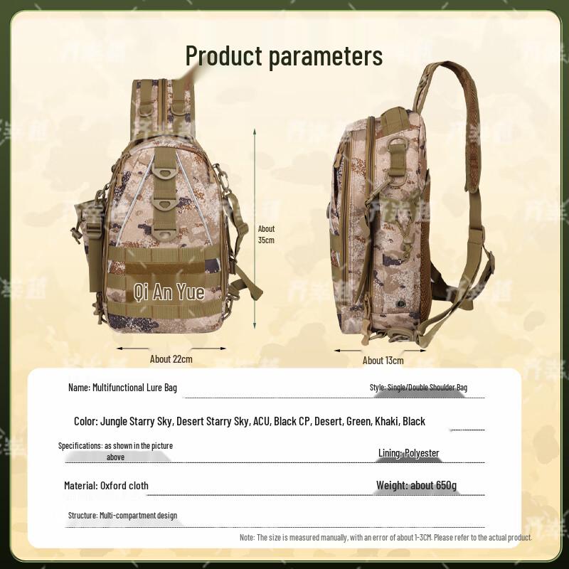 Multifunktionale Schultertasche zum Angeln und für Outdoor