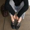 Fashion Women's Ballet Flats Fashion Korean Ballet Style Lace-up Retro Casual Shoes Comfortable Lightweight Ballet Sneakers