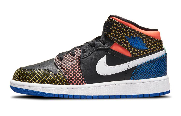 Jordan 1 Mid MMD Multi-Color Grid GS DC4092-001 36