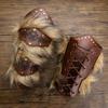 Faux Leather Wrist Guards Medieval Steampunk Arm Bracers with Fur Armor for Halloween Cosplay Costume Props Accessory
