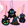 Halloween DIY Handmade Colorful Scratch Art Paper for Kids' Decoration