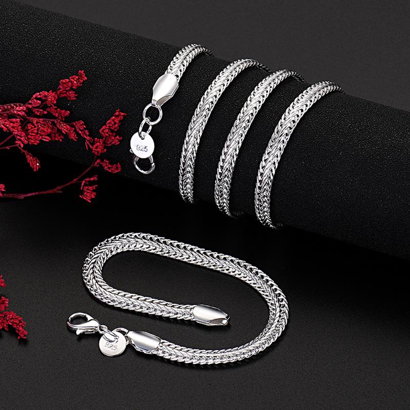 Cute trending y2k   Copper classic 6MM geometry bracelets neckalces jewelry set for women man wedding fashion gift