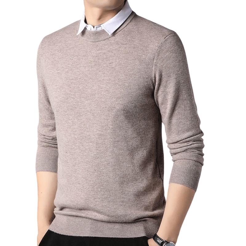

ROMON Men s 100% Wool Turn-down Collar Pullover Sweater XL