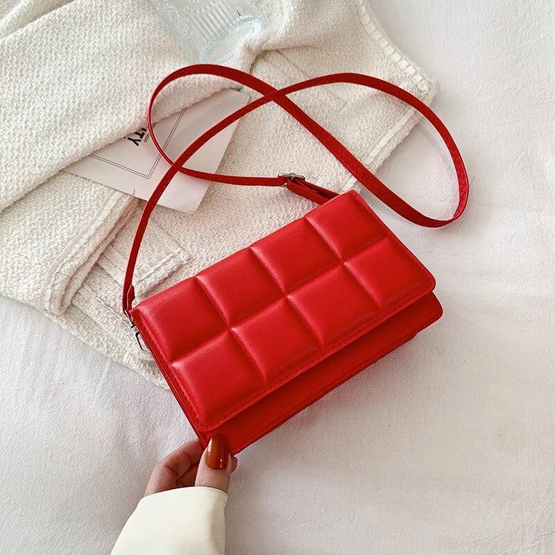 

Новые однотонные модные сумки на плечо, женские дорожные сумки-мессенджеры, маленькие сумки через плечо из искусственной кожи в клетку для женщин