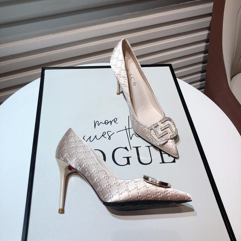 Elegant 2025 Satin Stiletto Heels with Rhinestone Buckle