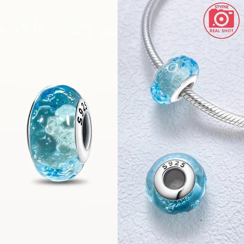 Coppereffervescence Murano Glass Original Colored Beads Fit Original Charm Bracelet Fine Jewelry Diy Giftsfor Women