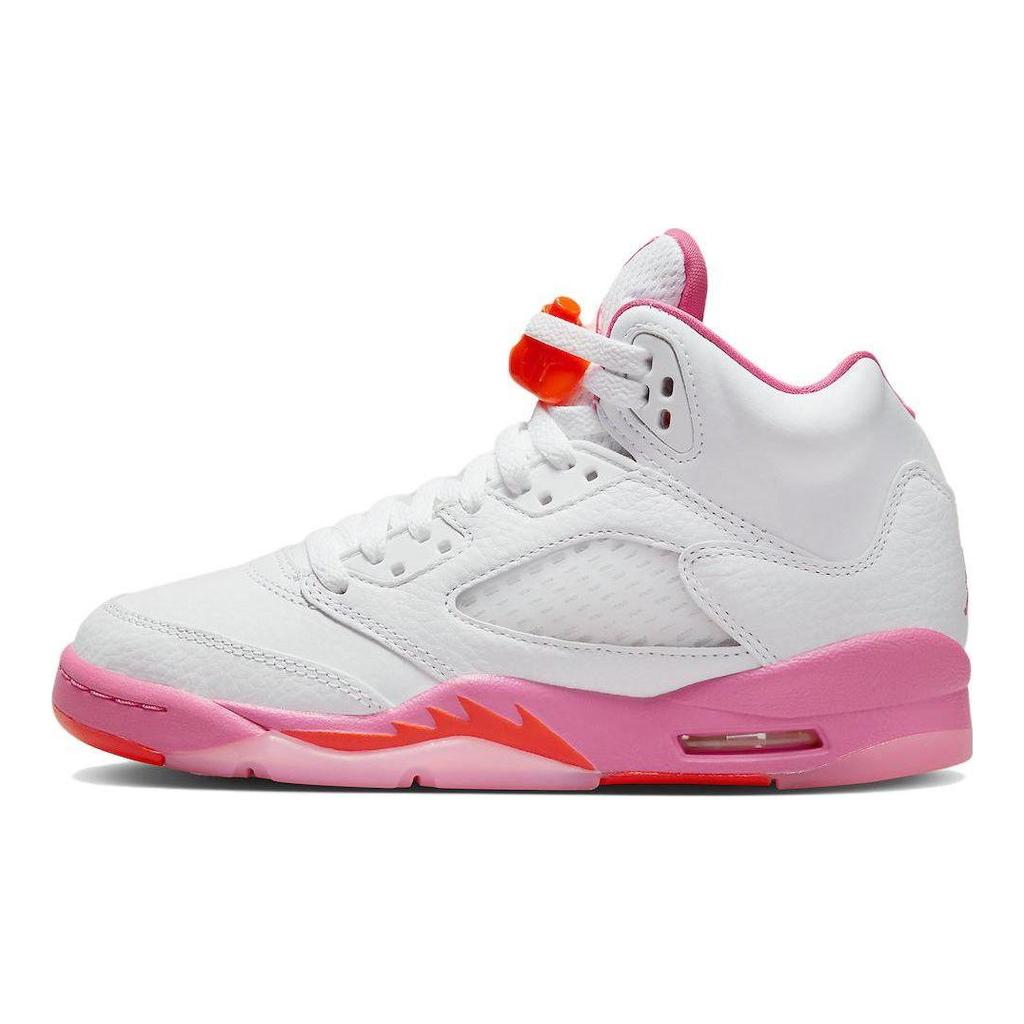 Air Jordan 5 Retro GS Pinksicle Kids Sneakers White Safety-Orange 440892-168