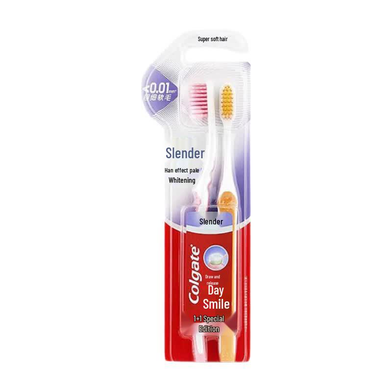 Colgate SlimSoft Dual Action Spiral White Toothbrush