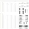 Garden Fence Woerden White 170 x 165 cm Powder Coated Steel