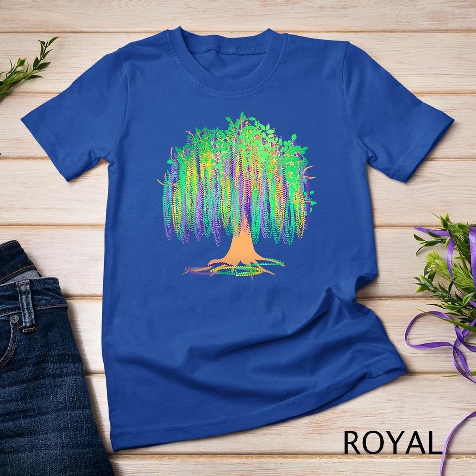Mardi Gras Carnival Mexican Graphic Bead-Tree Bourbon Street Unisex T-shirt 12 XL