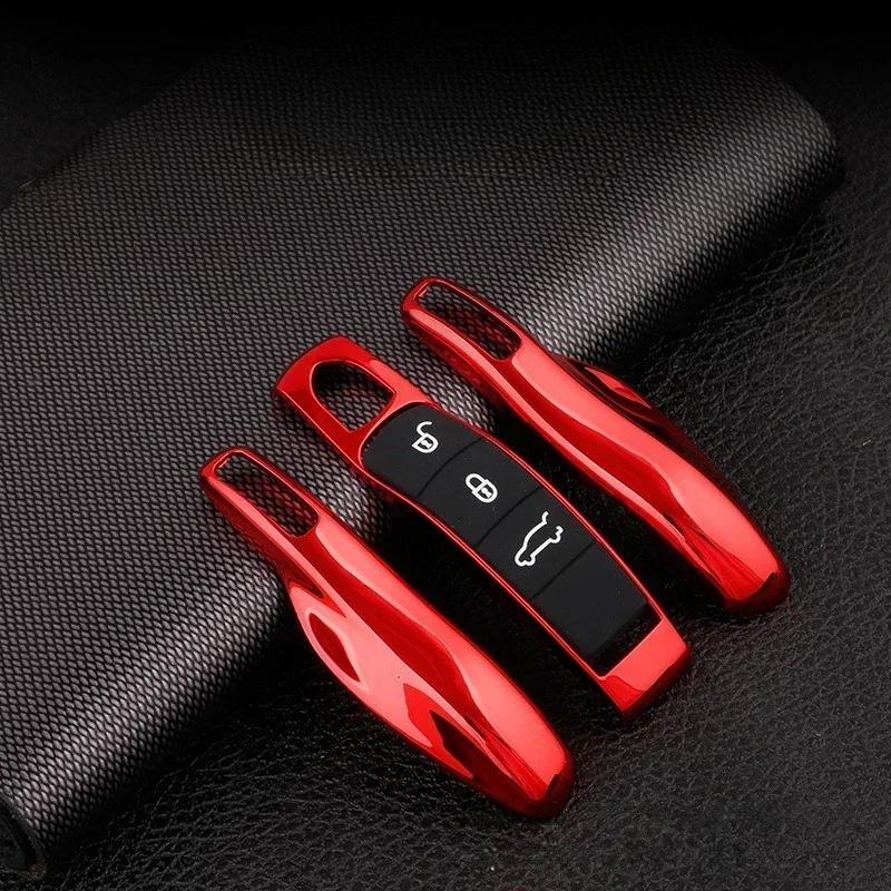 Smart Fernbedienung Schlüsselhülle Fob Hüllen Set Schale für Porsche Panamera Spyder Carrera Macan Boxster Cayman Cayenne 911 970 981 991