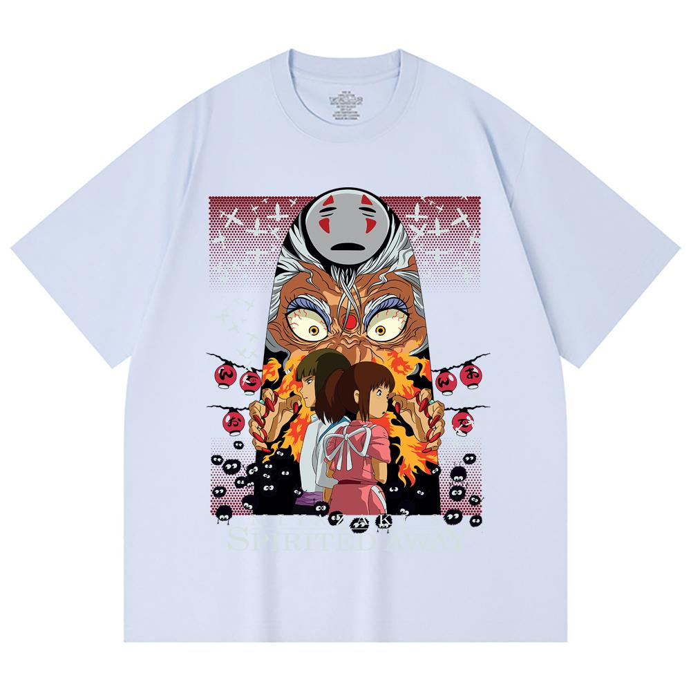 230 Gsm 100% Cotton Ghibli V1 Spirited Away Print Unisex Heavy Cotton T Shirt
