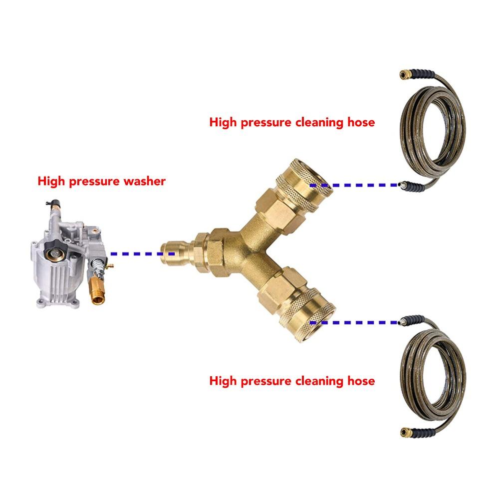 Three Way Tee Pressure Washer Tee Heavy Duty Washer Tee Fitting Water Line Accessory Use