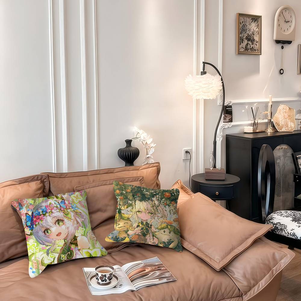 Süßes N-Nahida G-Genshin Kissen Geschenk Heim Büro Dekoration Schlafzimmer Sofa Auto Kissenbezug Hülle 45x45