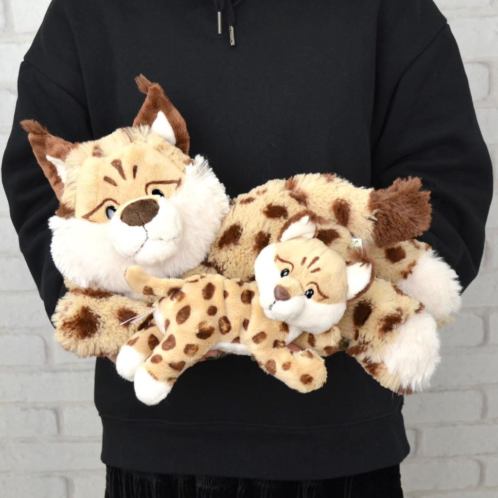 Lynx Parent and Child Lying Cushion [NICI]WF24 40+20cm