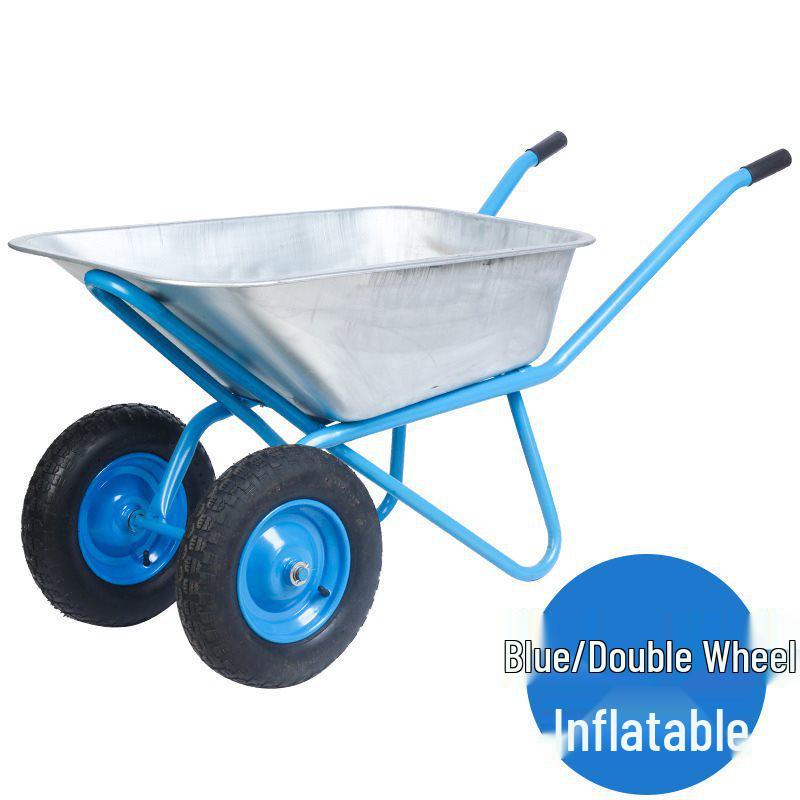 Garden Wheelbarrow: Multi-Purpose Hand Cart for Transporting Soil, Tools, and Cement Over Rough Terrain