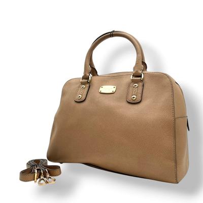 Used 2-Way Handbag/Shoulder BagHandbag Beige Leather Women