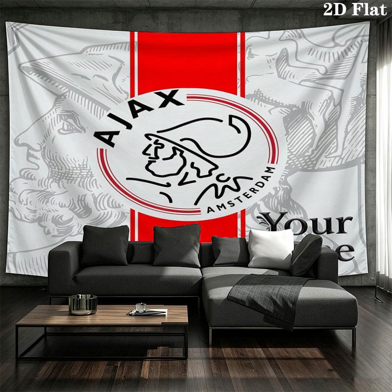 AFC Ajax Custom Name Wall Tapestry Aesthetic Wall Hanging Printed Fabric Blanket Decorative Tapestries for Bedroom Living Room Home Decor
