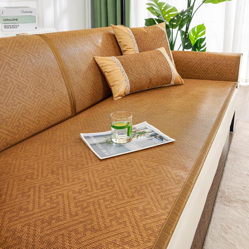 Rattan Mat Sofa Cushion Summer Non-Slip Mat Seat Cushion Ice Cushion Sofa Cover Summer Modern Ice Rattan Mat Seat Cover