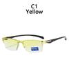 Presbyopia Eyeglasses Rimless Smart Zoom Frameless Reading Glasses Smart Technology Blue Light Blocking Reading Glasses