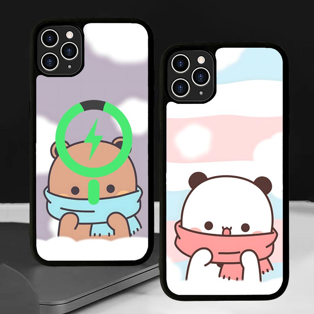 BUBU DUDU Cartoon Magnetic Matte Phone Case For IPhone 16 17 15 14 13 12 11 For Magsafe Wireless Charge Cover