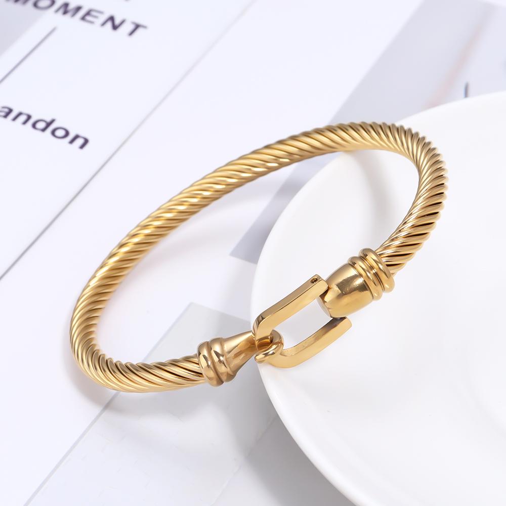 1 Stück 64mm Edelstahl Armband Schwarz Gold Rohr Seil Haken Hufeisen Schnalle Verbindung DIY Herren Damen Armband Geschenk Zubehör