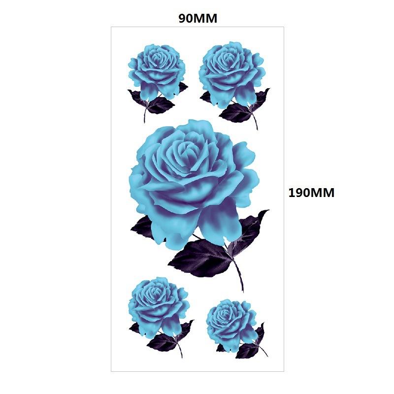 Water Transfer Phoenix Flower Colored Rose Waterproof Tattoo Sticker Set Simulation Tattoo Sticker