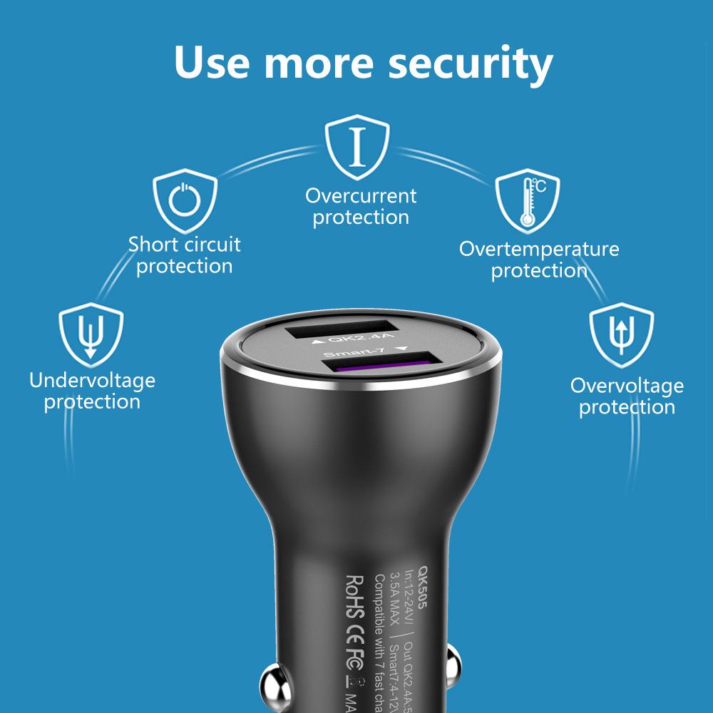 Crucial 65W/40W Car Charger for Huawei & OPPO VOOC Flash Charge