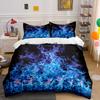 Blue and Purple Flames. Bedding Sets Duvet Cover Sets Duvet Covers Pillowcases(1 * Duvet Cover 2 * Pillowcases, Without Duvet Insert)
