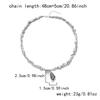 Elegant Irregular Shape Beaded Necklace and Bracelet Set