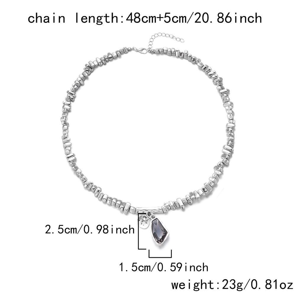 Elegant Irregular Shape Beaded Necklace and Bracelet Set