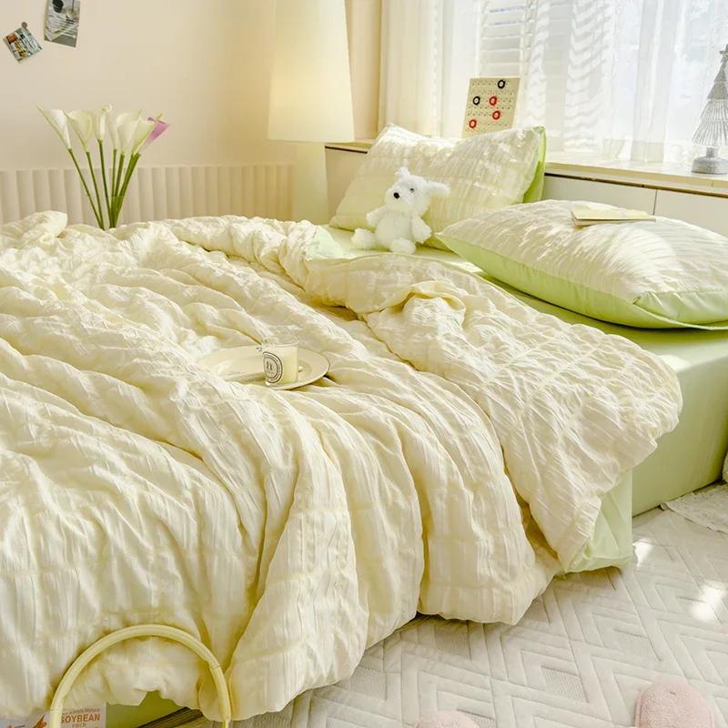 Summer Quilt Blanket For Single Double Queen Soft Skin-Friendly Quilt Soft Breathable Comfortable Air Conditioning Comforter