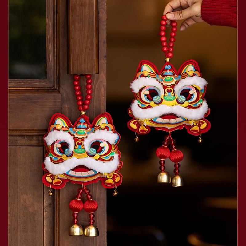 1 buc Pandantiv Ușă Anul Calului Festivalul de Primăvară Chinezesc Ornament Suspendat Dansul Leului Decorațiune Anul 2026 Accesorii DIY