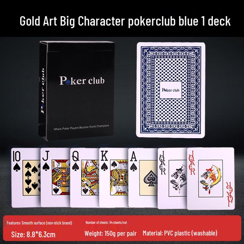 Gold Art 606 Waterproof Texas Hold em Poker Cards, Large Font, Durable and Washable