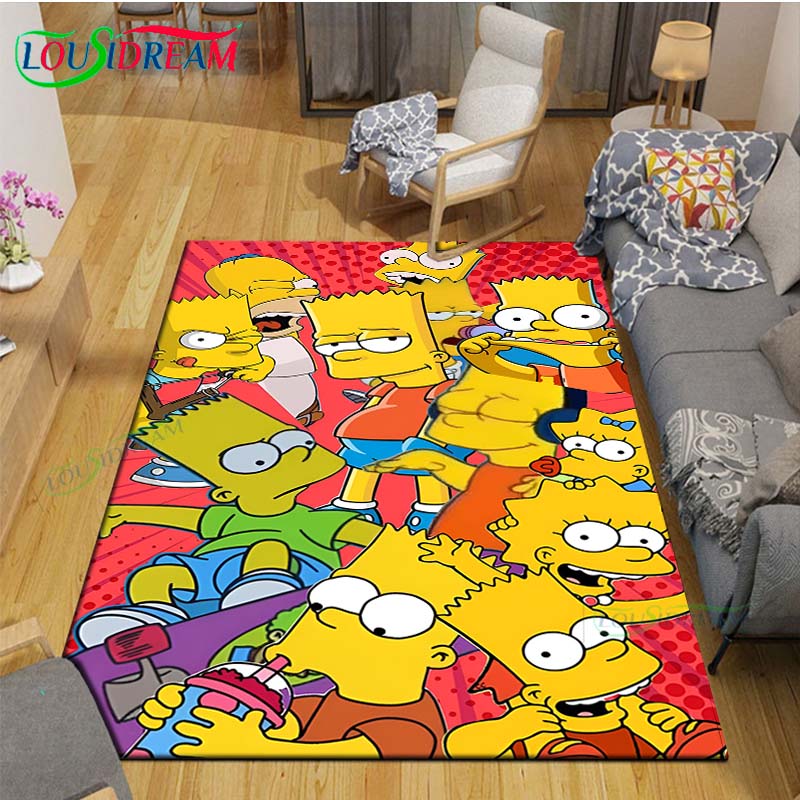 Hot Cartoon TV Role Printed Carpet Outdoor Rug Area Rug Non-slip Carpet Bedroom Decor Carpet for The-A-Simpsons Room Gift
