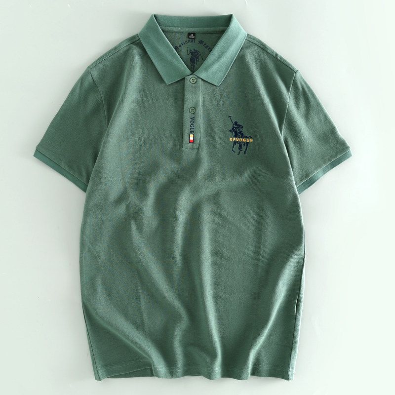 Odm Company Goods! Exported to Japan, Foreign Trade Surplus Polo Shirts, Casual Collared Shirts with Embroidery, Large Size Short-Sleeve T-Shirts