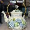 Large High-Temp Resistant Porcelain Enamel Teapot for Home Use, Compatible with Induction Cookers and Open Flames - Kung Fu Style Tea Set.
